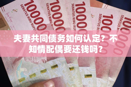 北京夫妻共同债务如何认定？不知情配偶要还钱吗？