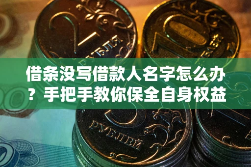 北京借条没写借款人名字怎么办？手把手教你保全自身权益