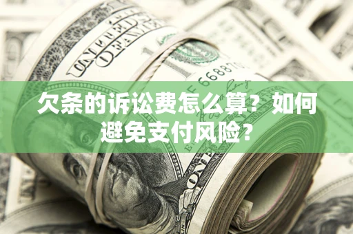 北京欠条的诉讼费怎么算？如何避免支付风险？