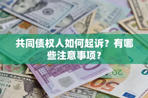 北京共同债权人如何起诉？有哪些注意事项？